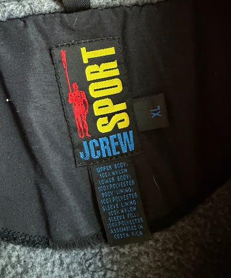 90s “J.CREW SPORT” nylon switching fleece half zip pullover