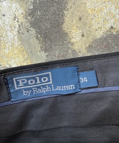 90s “Polo by Ralph Lauren” wool slacks［made in ITALY］【DEAD STOCK】