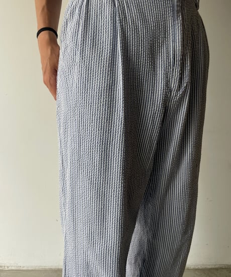 ”JOS.A.BANK” cotton seersucker striped 2tuck slacks