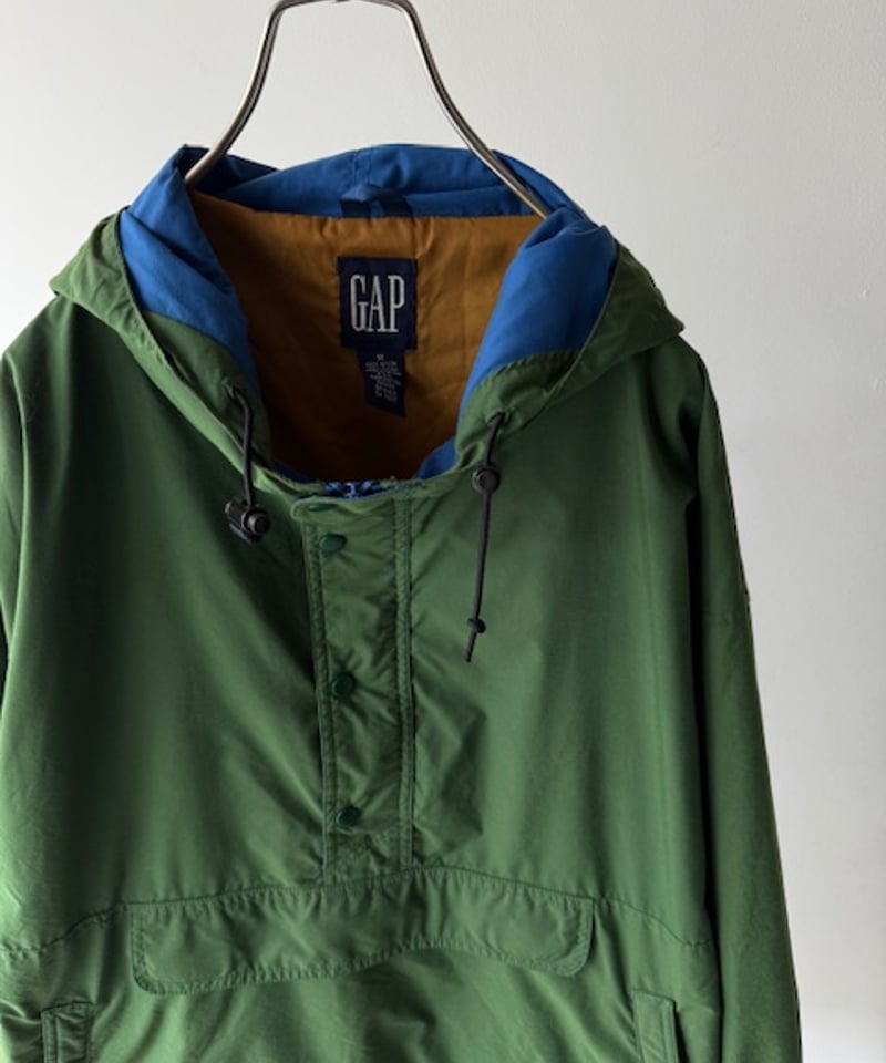OLD GAP 90s アノラックパーカー　ミリタリー 美品 古着 90's OLD GAP アノラックパーカー 深緑 XL - メルカリ