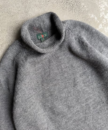 90s “J.CREW” wool role neck knit sweater