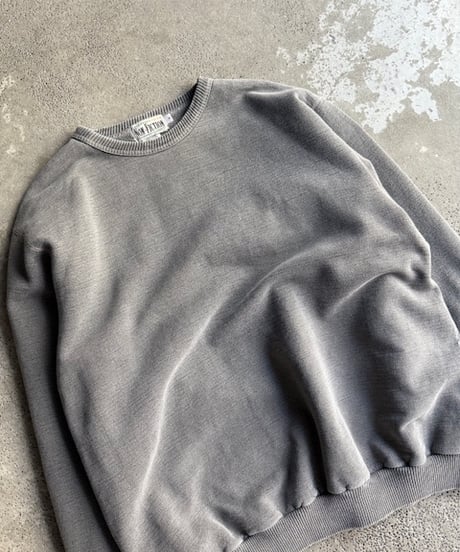 80s “NON-FICTION” cotton faded sweat shirt［made in CANADA］
