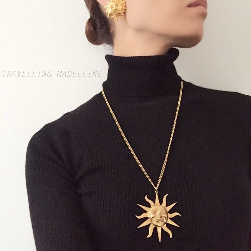 Alva Museum ゴールド お日さま ネックレス Gold Sun Face Neckl...