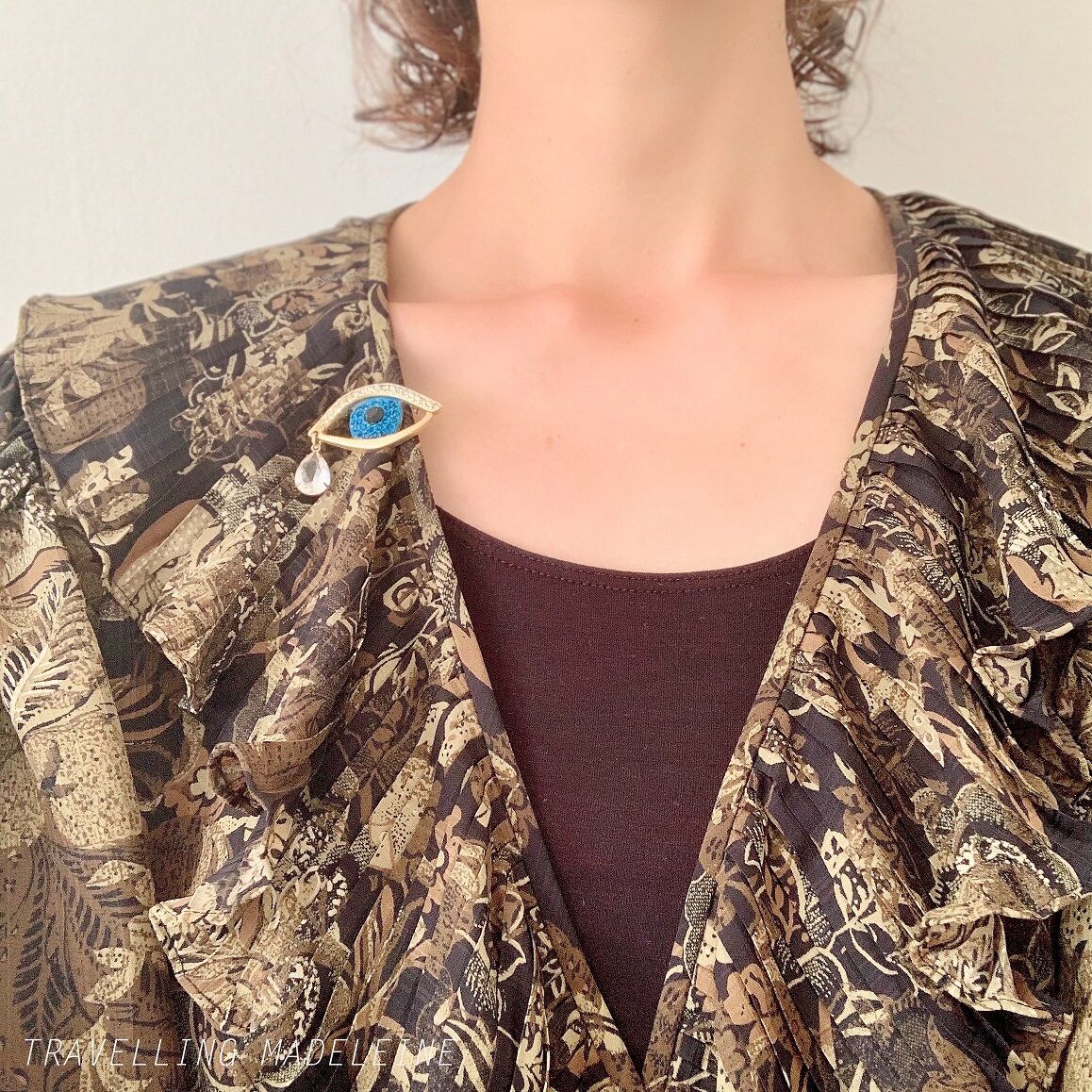 VINTAGE BUTLER & WILSON Rhinestone Eye & Teardr...