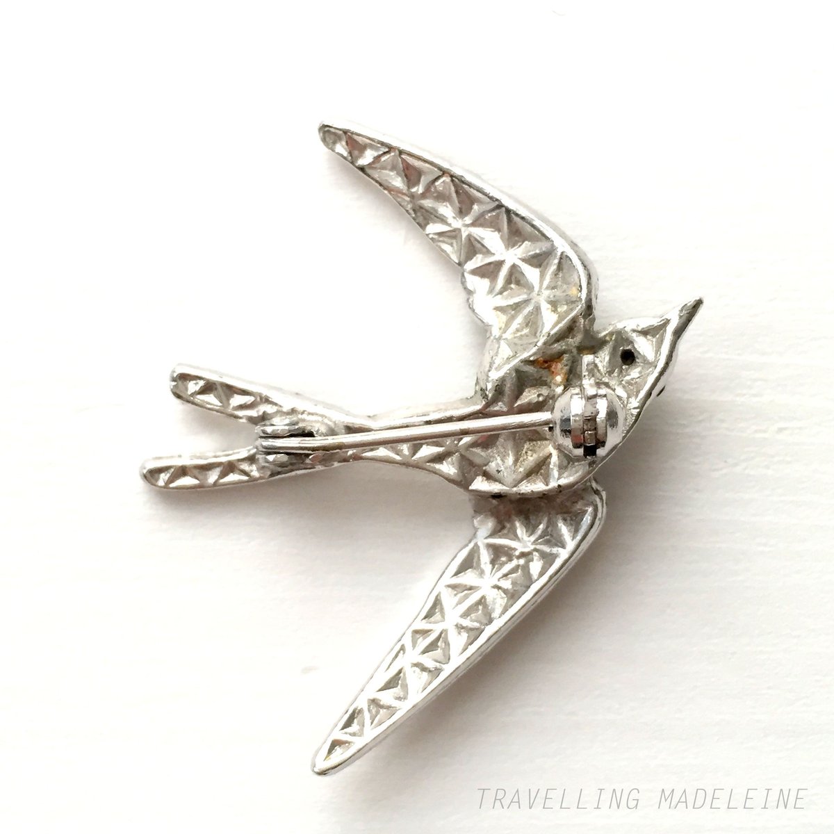 マーカサイト ツバメ ブローチ Marcasite Swallow Bird Brooch ( マーカサイト ツバメ ブローチ Marcasite Swallow Bird Brooch (