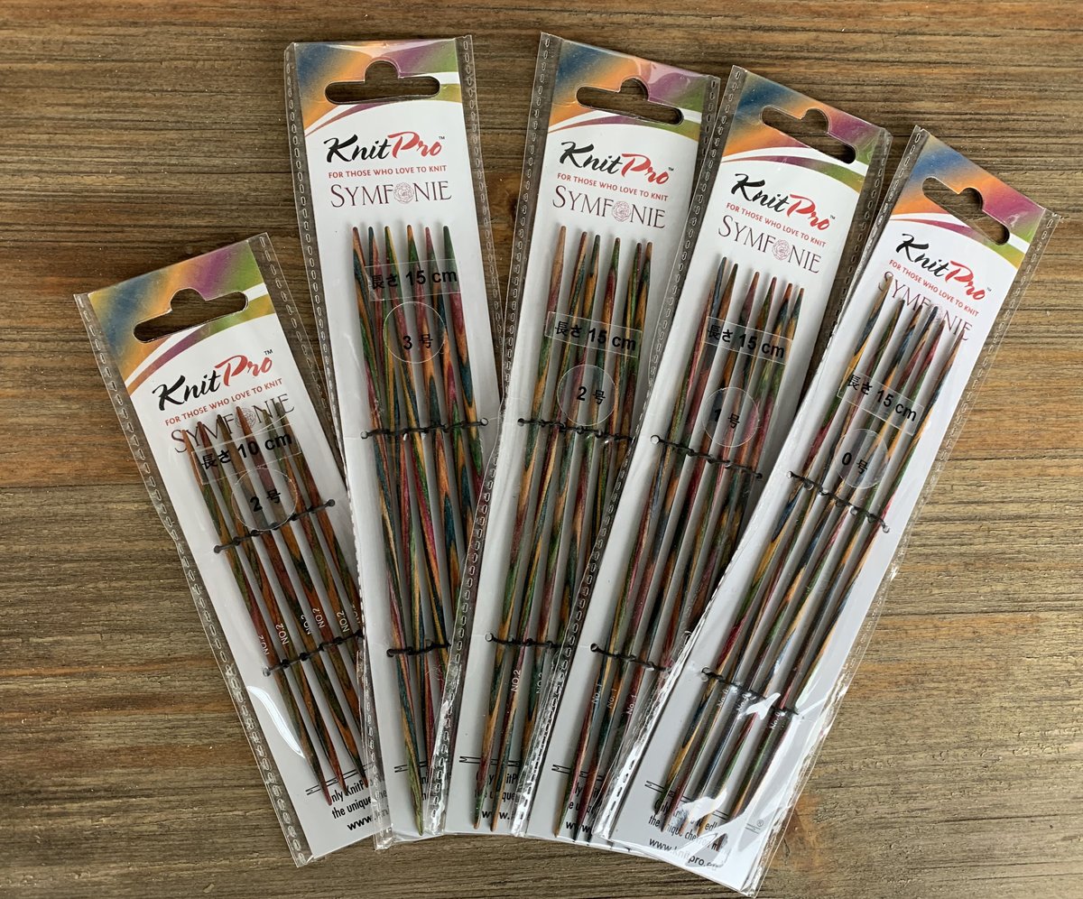 Set di ferri a doppia punta KnitPro Symfonie, (15-20 cm) - 1 set
