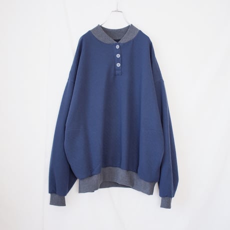 キルトニットプルオーバー(ネイビー)