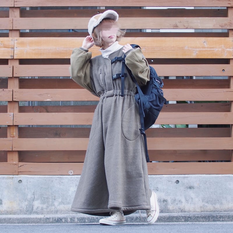 ミリタリーワンピース カーキ NO S PROJECT