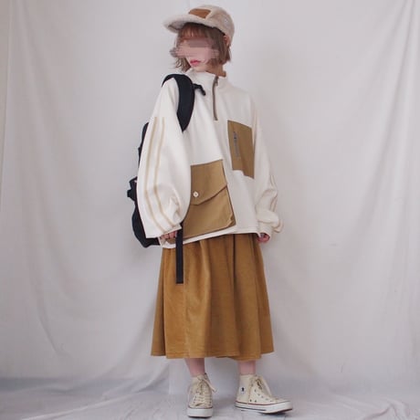 ハーフジッププルオーバー（キナリ）