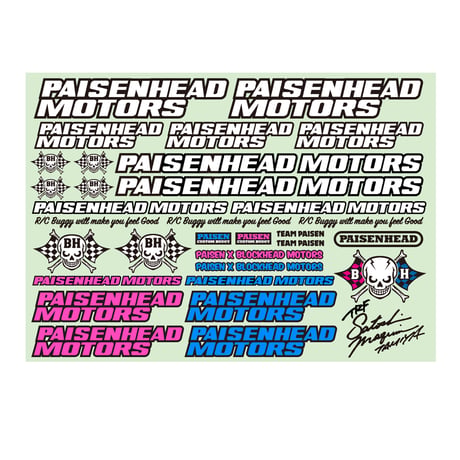 PAISEN X BLOCKHEAD MOTORSコラボデカールシート