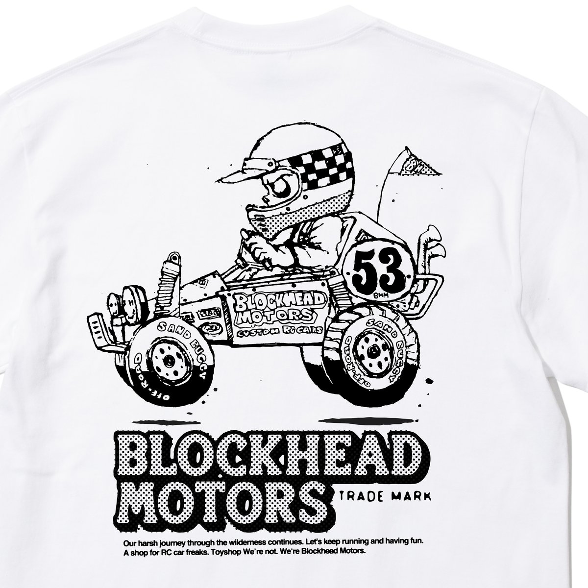 Comical Buggy Tシャツ（ホワイト） | BLOCKHEAD MOTORS