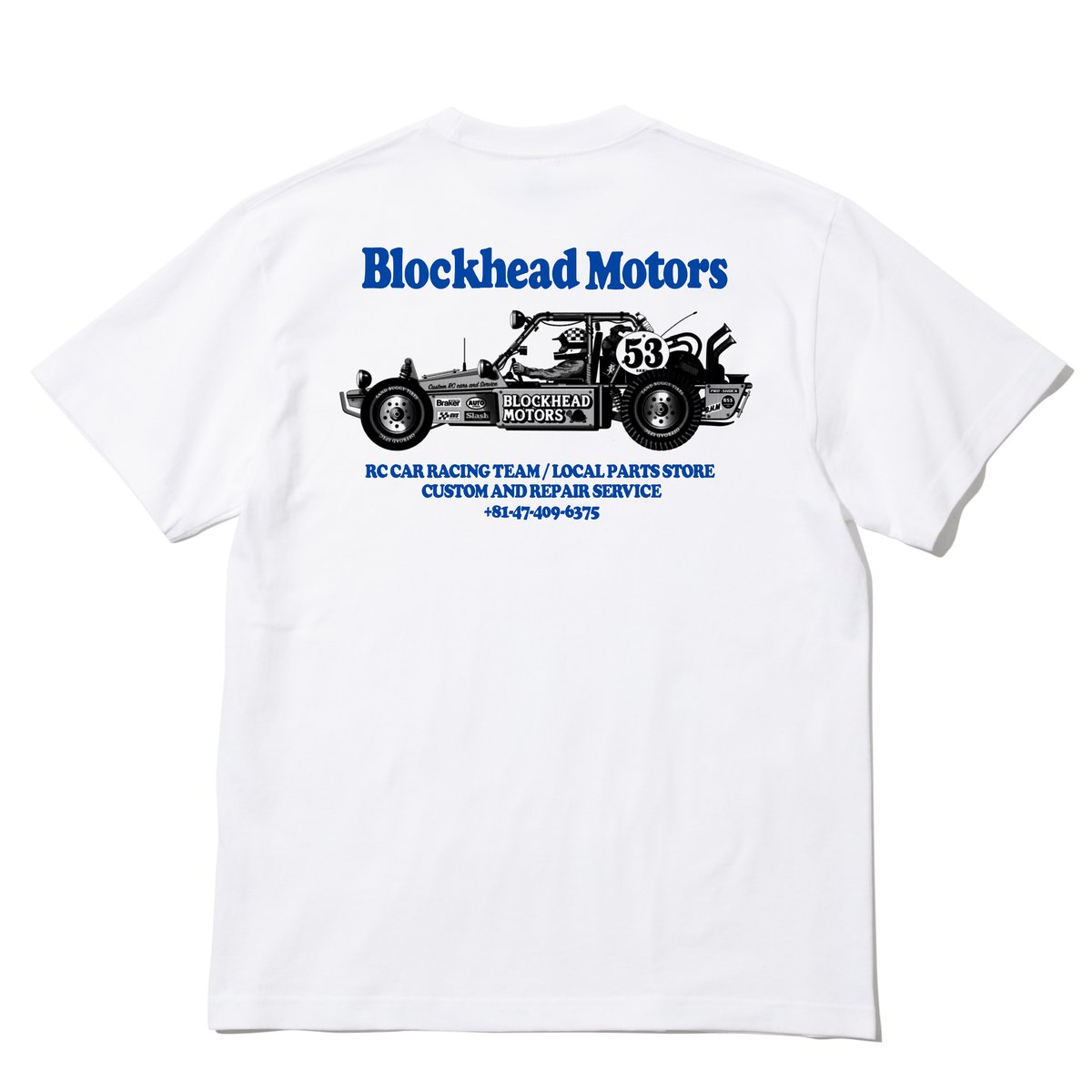 ビンテージバギーTシャツ（ホワイト） | BLOCKHEAD MOTORS