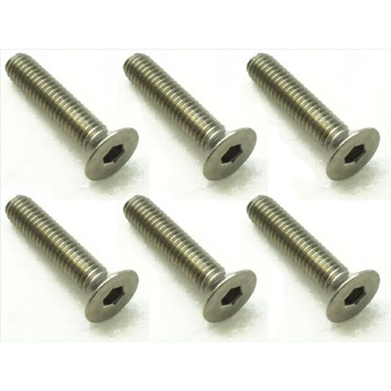 SQUARE チタンヘックス皿ビス 3×14 6本入り | BLOCKHEAD MOTORS