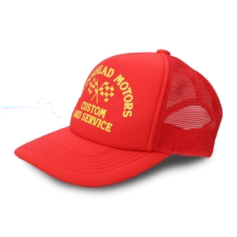 PSYCHICFEVER pcf apparel キャップ 帽子 赤 小波津志 アメリカズファースト エンブロイダードパッチ キャップ レッド
