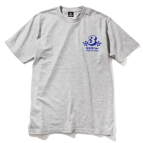 7STARS DESIGN x BLOCKHEAD MOTORS 3周年Tシャツ／グレー