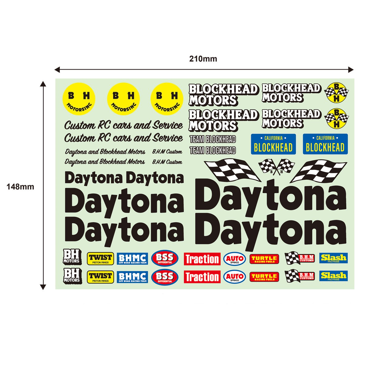 Daytona X BLOCKHEAD MOTORSコラボデカールシート | BLOCKHEA...