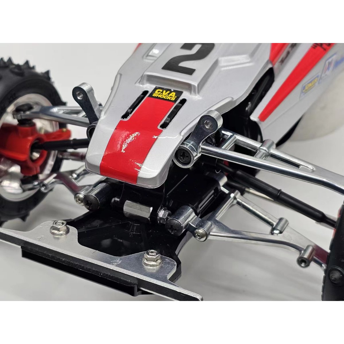 ダートバーナーズタミヤ ブーメランホットショットII用ジュラルミンアッパーアーム ダートバーナーズタミヤ ブーメランホットショットII用