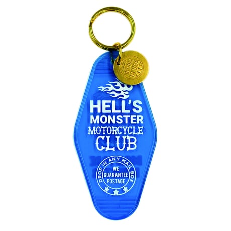 MOTEL KEYCHAIN HELL'S MONSTER　CLEAR BLUE
