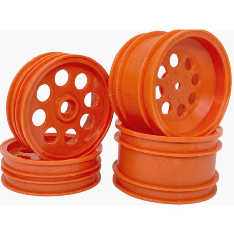 JC RACING PRODUCTS ワイルドワン、フォックス 2WD ホイールセット (4pc)(オレンジ) JC-0058-O