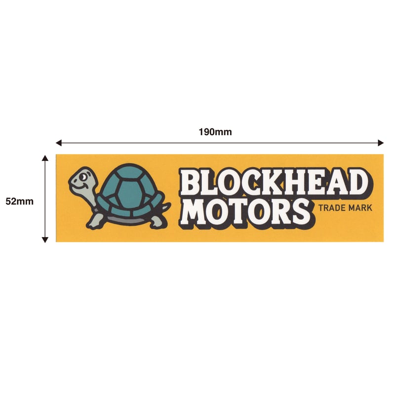 ロゴステッカー横長タイプ | BLOCKHEAD MOTORS