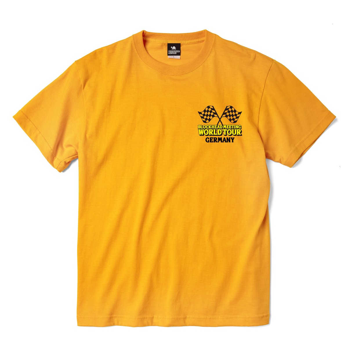 ワールドツアーTシャツ ドイツ／オレンジ | BLOCKHEAD MOTORS