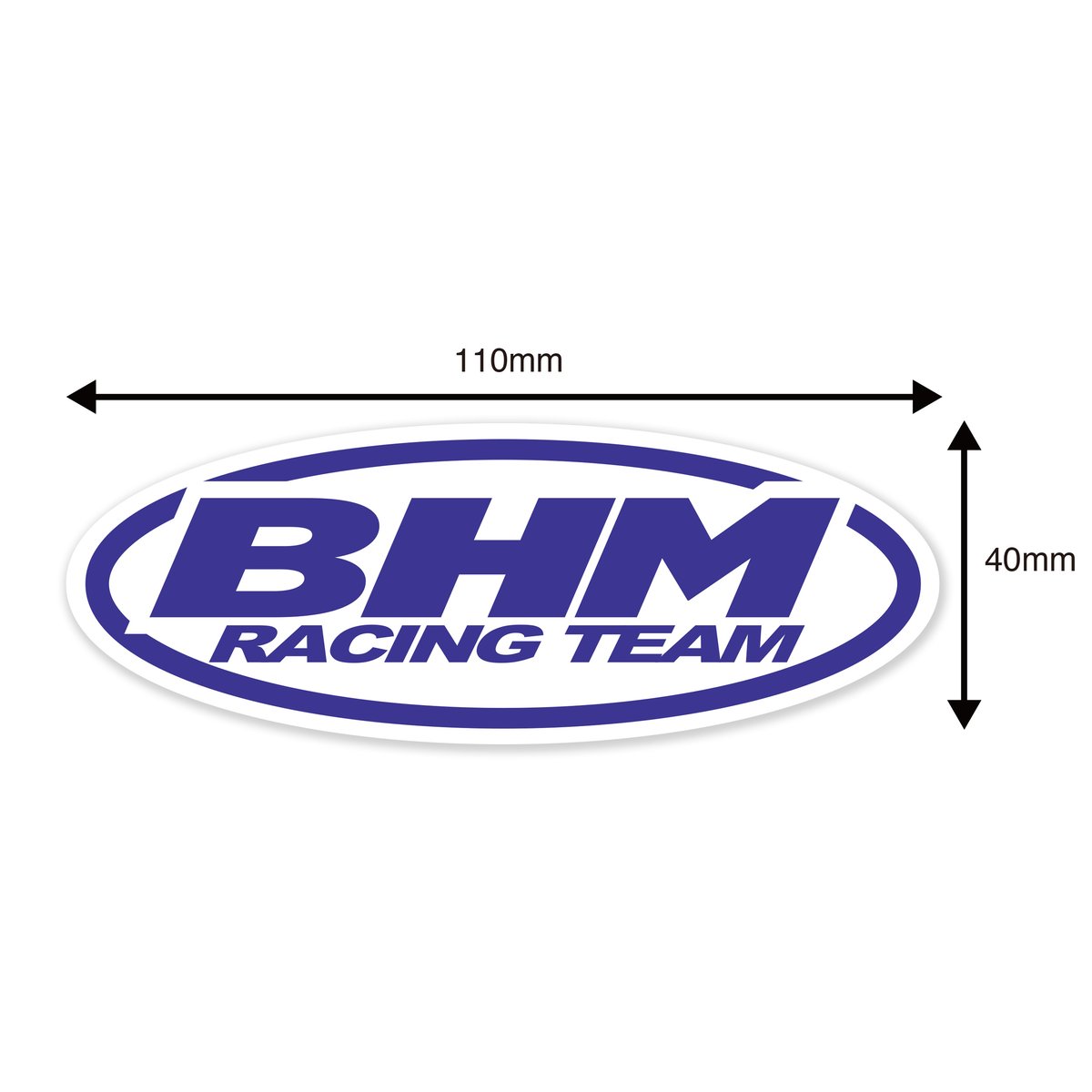 BHM RACING サークルステッカー【ブルー】 | BLOCKHEAD MOTORS