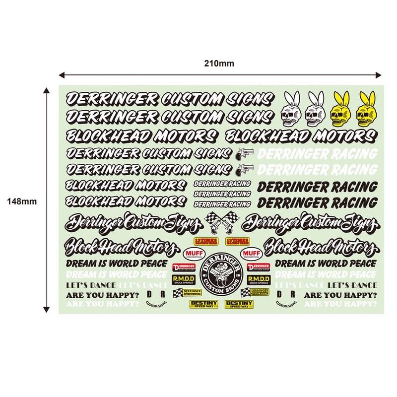 Derringer Custom Signs x BLOCKHEAD MOTORS コラボデ