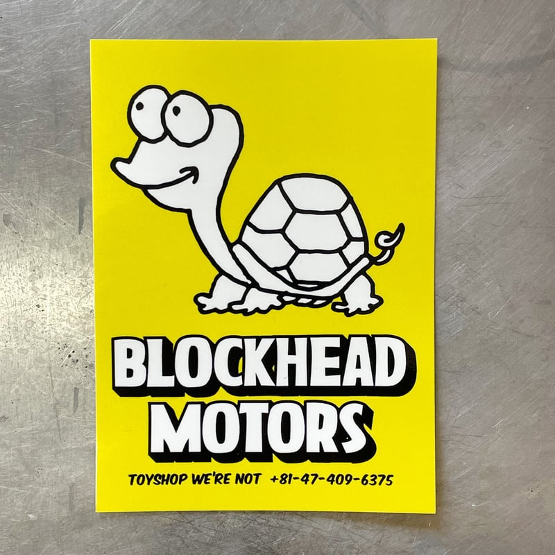 原画　陸ガメ　１　A4サイズ ゆるい亀ステッカー | BLOCKHEAD MOTORS