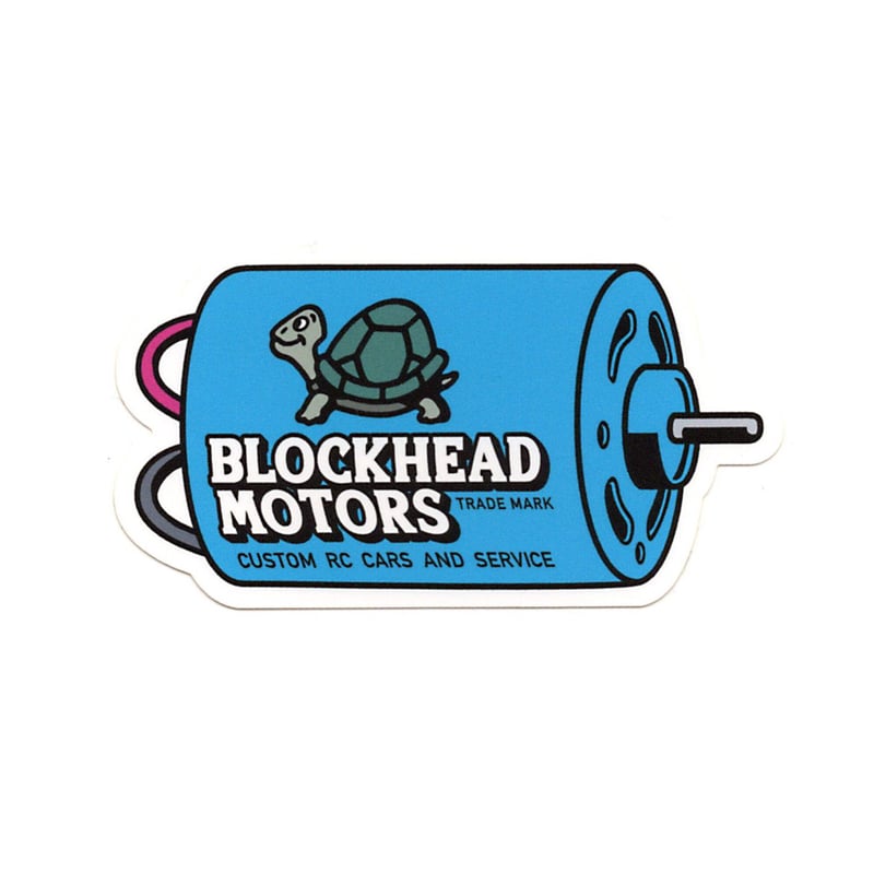 モーターステッカー【ブルー】 | BLOCKHEAD MOTORS