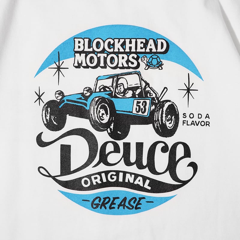 BLOCKHEAD MOTORS x Deuce Grease SODA Tシャツ | BLO BLOCKHEAD MOTORS x Deuce Grease SODA Tシャツ | BLO