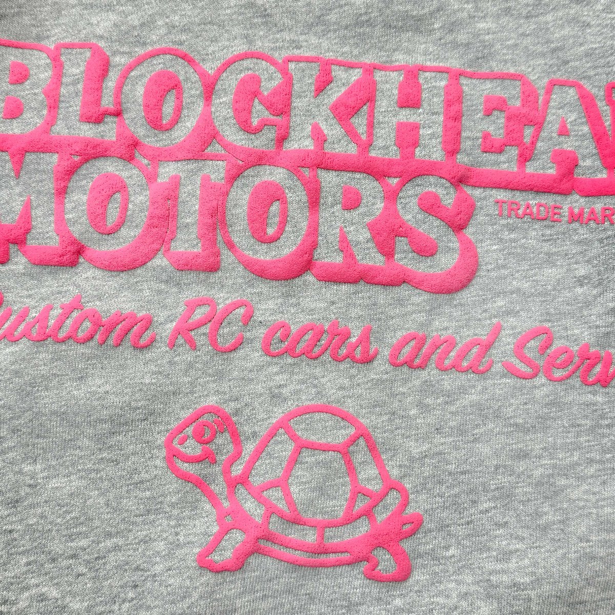スタンダードスウェット／クルーネック（発泡ピンク） | BLOCKHEAD MOTORS