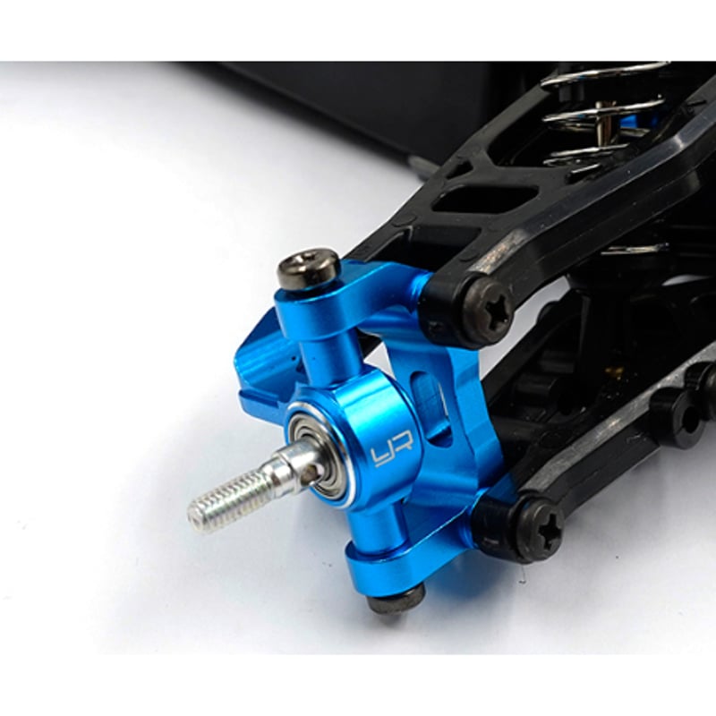 YEAH RACING アルミフロントアップライト タミヤ DT-04 TADT-006BU