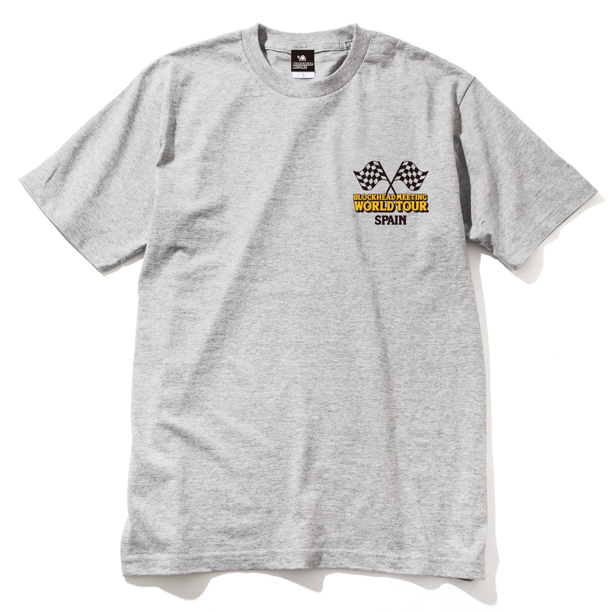 ワールドツアーTシャツ スペイン／グレー | BLOCKHEAD MOTORS
