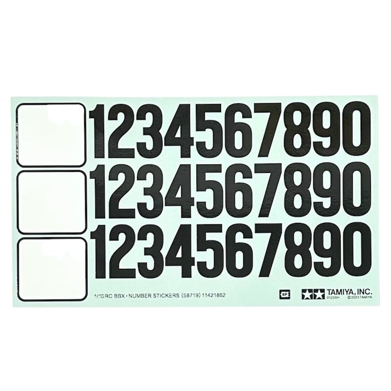 タミヤ カスタマーパーツ BBX スペアゼッケンステッカー(11421862