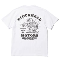 7STARS DESIGN x BLOCKHEAD MOTORS コラボTシャツ（ホワイト）