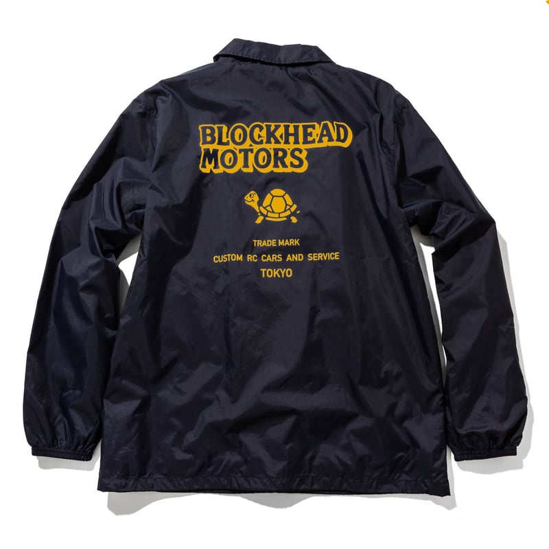 ナイロンジャケット（ネイビー／イエロー） | BLOCKHEAD MOTORS