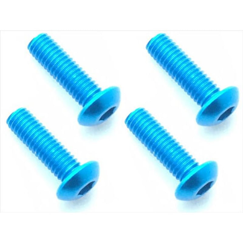 SQUARE アルミヘックスボタンビス 3x10 タミヤブルー4本入り