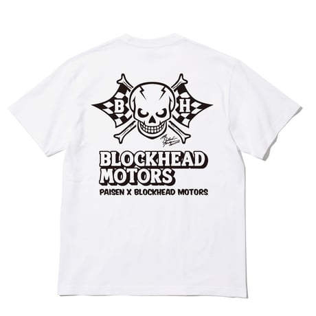 PAISEN X BLOCKHEAD MOTORSコラボTシャツ（ホワイト）