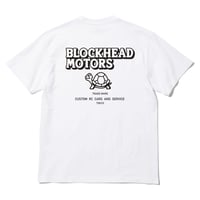 BLOCKHEAD MOTORSスタンダードTシャツ／ホワイト