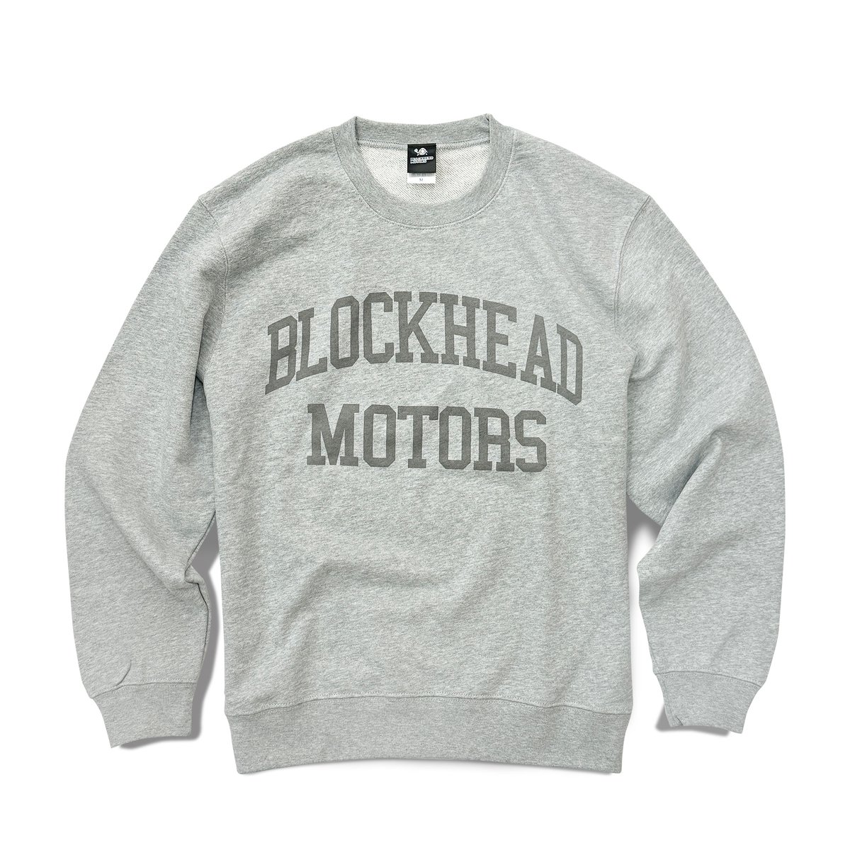 カレッジロゴグレー/クルーネックスウェット | BLOCKHEAD MOTORS カレッジロゴグレー/クルーネックスウェット | BLOCKHEAD MOTORS