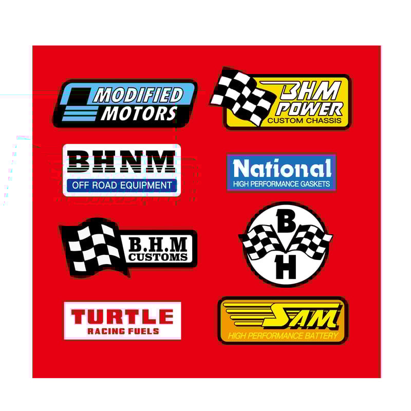 シャーシ用デカール／レッド（ホーネット・グラスホッパー用