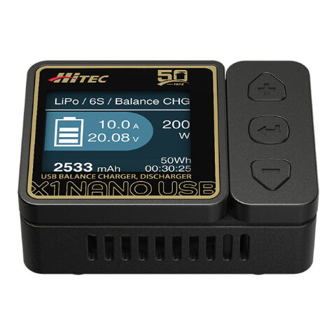 Hitec B6neo X1 NANO USB 50周年記念バージョン USBバランス充・放電器 X1 NANO USB［ X1 ナノ USB ］50周年記念