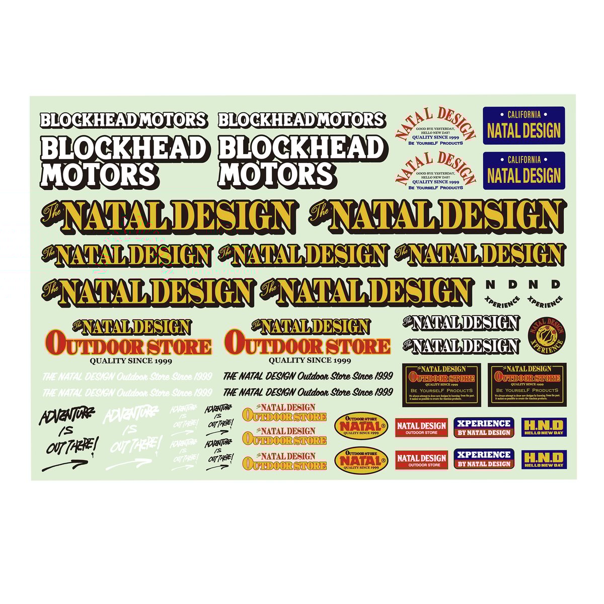 NATAL DESIGN x BLOCKHEAD MOTORS コラボデカールシート | BL NATAL DESIGN x BLOCKHEAD MOTORS コラボデカールシート | BL