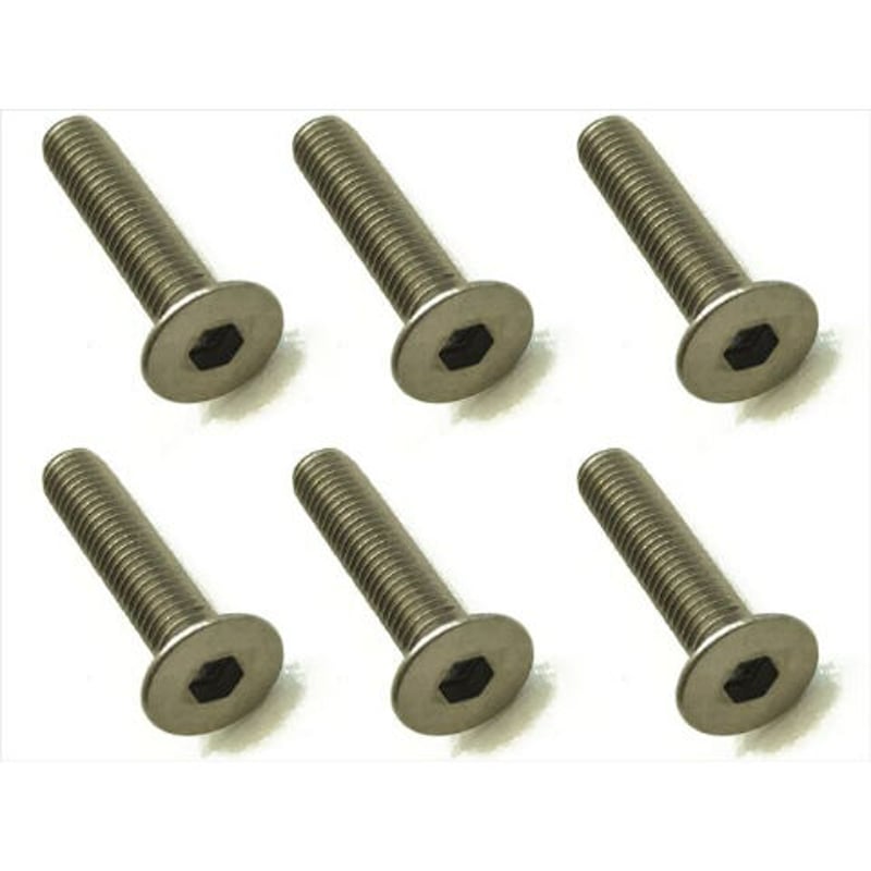 SQUARE チタンヘックス皿ビス 3×16 6本入り | BLOCKHEAD MOTORS