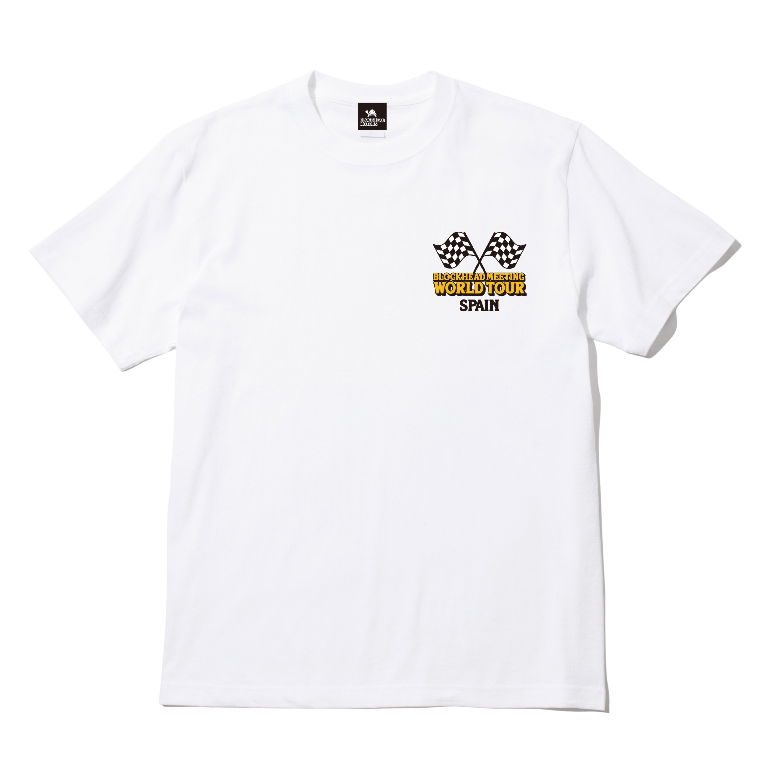 スペインTシャツ150㎝ ワールドツアーTシャツ スペイン／ホワイト | BLOCKHEAD MOTORS