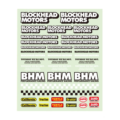 BLOCKHEAD MOTORS 1/32ゴシックロゴデカール