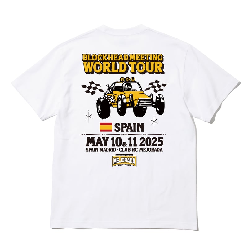 スペインTシャツ150㎝ ワールドツアーTシャツ スペイン／ホワイト | BLOCKHEAD MOTORS