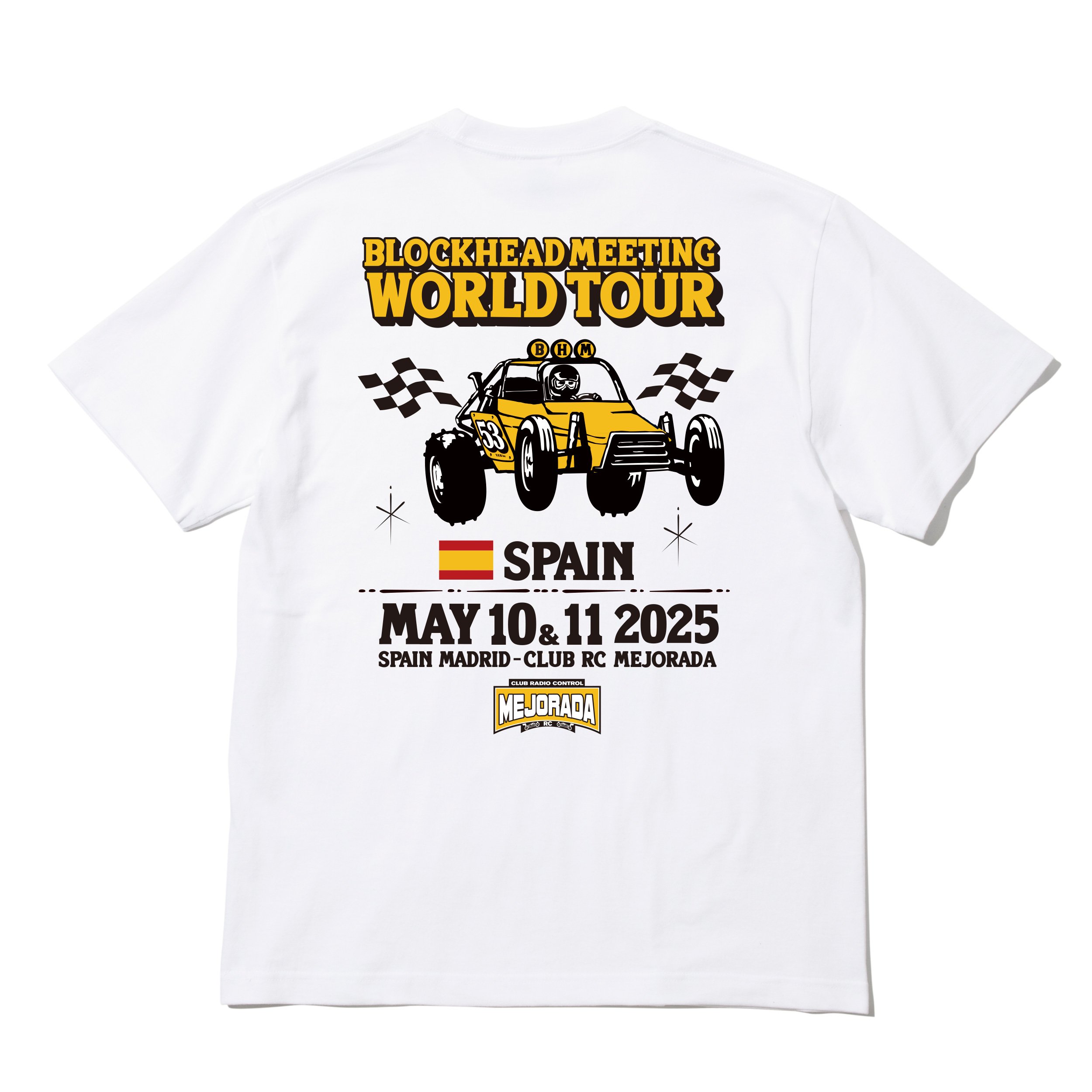 スペインTシャツ150㎝ ワールドツアーTシャツ スペイン／ホワイト | BLOCKHEAD MOTORS