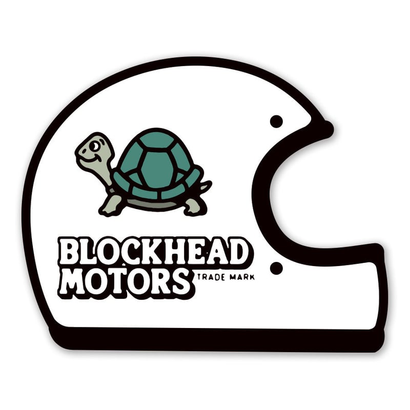 ヘルメットステッカー（オンロード／ホワイト） | BLOCKHEAD MOTORS