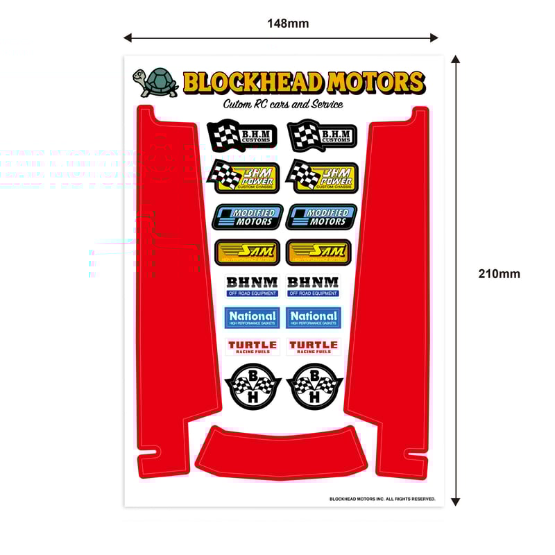 専用ページ　ボールホルダー　ステッカー シャーシ用デカール／レッド（ホーネット・グラスホッパー用